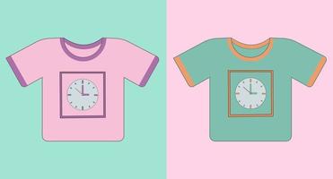 söt grön och rosa t-shirt .vector design för textil- och industriprodukter. vektor
