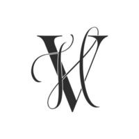 vh, hv, monogram logotyp. kalligrafiska signatur ikon. bröllop logotyp monogram. modern monogram symbol. par logotyp för bröllop vektor