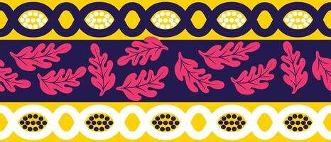 etniska blad bakgrundskonst. sömlösa mönster i tribal, folklig broderi och afrikansk stil. geometrisk konst prydnad print.design för matta, tapeter, kläder, omslag, tyg, omslag vektor