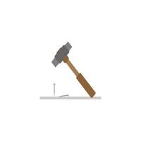 Hammer-Symbol Vektor-Illustration-Design-Element vektor