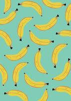 banan frukt mönster vektor illustration