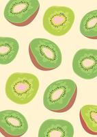 kiwifruktmönster vektorillustration vektor
