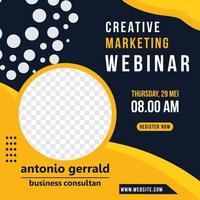 abstrakte Marketing-Webinar-Vorlage vektor