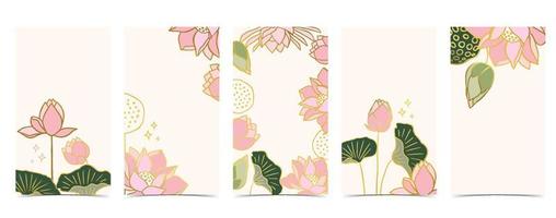 gyllene lotus bakgrund. linjekonstdesign för vykort, inbjudningar, förpackningar, sociala medier vektor