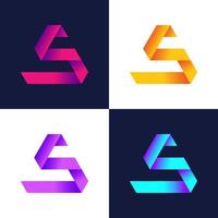 Logo-Buchstabe s-Farbverlaufsdesign, modernes s-Schriftart buntes Vektorelement-Symbol.