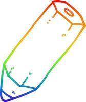 Regenbogen-Gradientenlinie Zeichnung Cartoon-Bleistift vektor