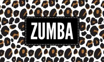 slogan zumba dansstudio. flerfärgad skivat ord vektor