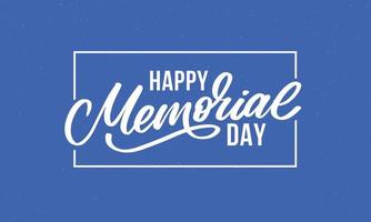 Happy Memorial Day - Sternenbanner Brief vektor