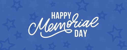 Happy Memorial Day - Sternenbanner Brief vektor