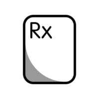 Abbildung Vektorgrafik des RX-Symbols vektor