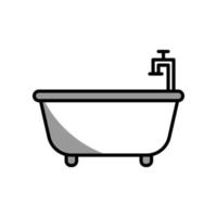 Abbildung Vektorgrafik Badewanne Symbol vektor