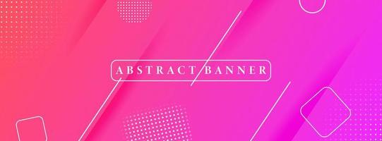 kreativ bred abstrakt banner skapad med enkla geometriska former vektor