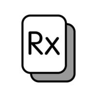 Abbildung Vektorgrafik des RX-Symbols vektor