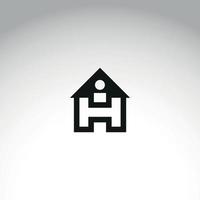 ih-Immobilien-Logo-Design kostenlose Vektordatei. vektor