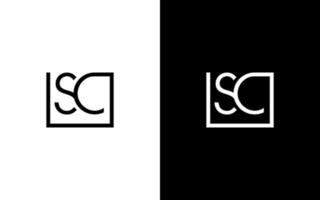 Buchstabe sc Logo Design kostenlose Vektordatei. vektor