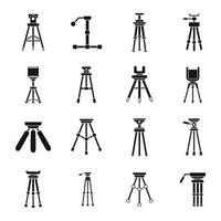 Stativständer-Symbole gesetzt, einfacher Stil vektor