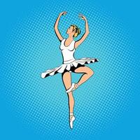 schönes Ballerina-Mädchen tanzt vektor