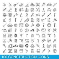 100 Bausymbole gesetzt, Umrissstil