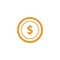 dollarmynt ikon. lämplig för affärs- och finansverksamhet. vektor