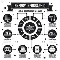 Energie-Infografik-Konzept, einfachen Stil vektor