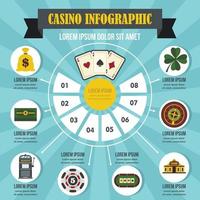 casino infographic koncept, platt stil vektor