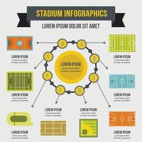 Infografik-Konzept des Stadions, flacher Stil vektor