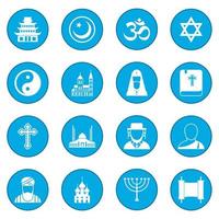 religion ikon blå vektor