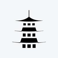 ikon pagod. lämplig för japansk symbol. glyfstil. enkel design redigerbar. designmall vektor. enkel illustration vektor