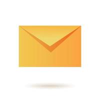 Symbol für E-Mail-Briefnachricht. realistisches zeichen für mobiles konzept und webdesign, geschäft. marketing, werbung, posteingang, flache illustration von spam vektor