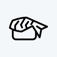 ikon sushi. lämplig för japansk symbol. linjestil. enkel design redigerbar. designmall vektor. enkel illustration vektor