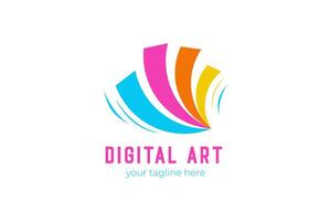 Logo-Vorlage für digitale Kunst modern vektor