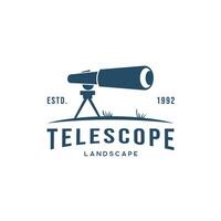 Teleskop-Landschaftslogo modern vektor