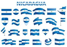 nicaragua ikoner som tecknad vektor. frihetsflagga vektor