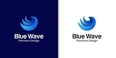 abstraktes Wasserwellen-Ozean-Splash-Logo-Symbol und Elementvektordesign vektor