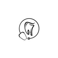kreative zahnärztliche Logo-Design-Vorlage, Vektor-Logo-Design-Illustration, perfekt geeignet für die Gesundheitsversorgung von Zahnkliniken, Zahnarztpraxen, Zahnbehandlungen, vektor
