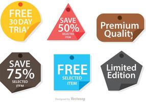 Set av Promo Shape Note Vector