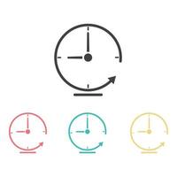 Zeit-Vektor-Symbol, 24-Stunden-Symbol-Vektor-Illustration-Design-Vorlage vektor