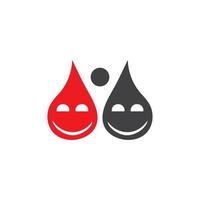 menschliches Blut Logo Vorlage Vektor Icon Illustration Design