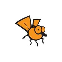 Moskito-Insekten-Tier-Logo-Vektor-Illustrationsvorlage vektor
