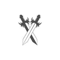 Schwert Waffe Vektor Logo Vorlage Illustration Design