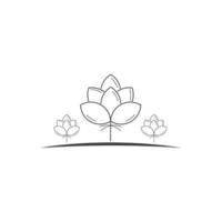 skönhet bomull blomma vektor, enkel ikon bomull blomma mall symbol natur vektor