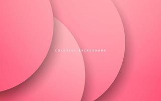 abstrakter rosa kreisüberlappungsschichthintergrund vektor