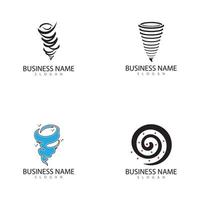 tornado logotyp och storm ikon vektor illustration design