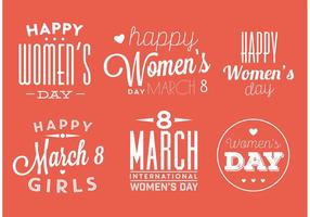 Women's Day Badge Vectors