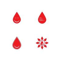 menschliches Blut Logo Vorlage Vektor Icon Illustration Design