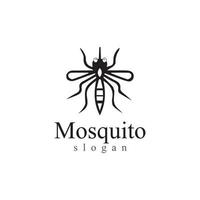 mygga insekt djur logotyp vektor illustration mall