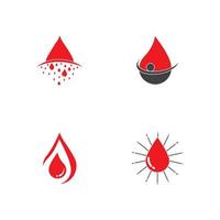 menschliches Blut Logo Vorlage Vektor Icon Illustration Design