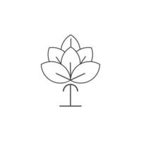 Schönheit Baumwolle Blume Vektor, einfache Ikone Baumwolle Blume Vorlage Symbol Natur vektor