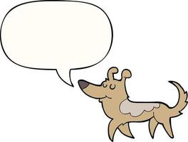 Cartoon-Hund und Sprechblase vektor