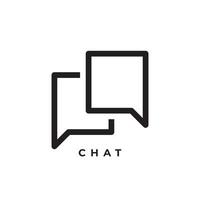 Chat-Symbol-Logo-Design-Vektor isoliert auf weißem Hintergrund. vektor